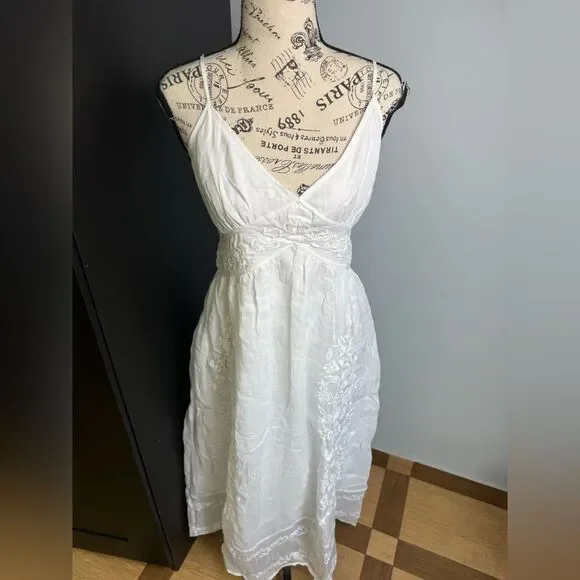 J.Crew Embroidered midi dress in ramie NWT Size 4 - Picture 9 of 9